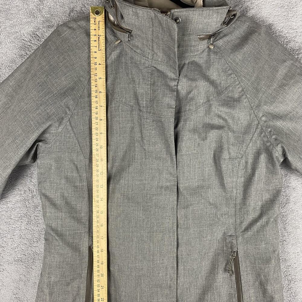 LL Bean Jacket Womens Small Gray Hooded Full Zip Polyester Parka Coat Insulated - Picture 9 of 16